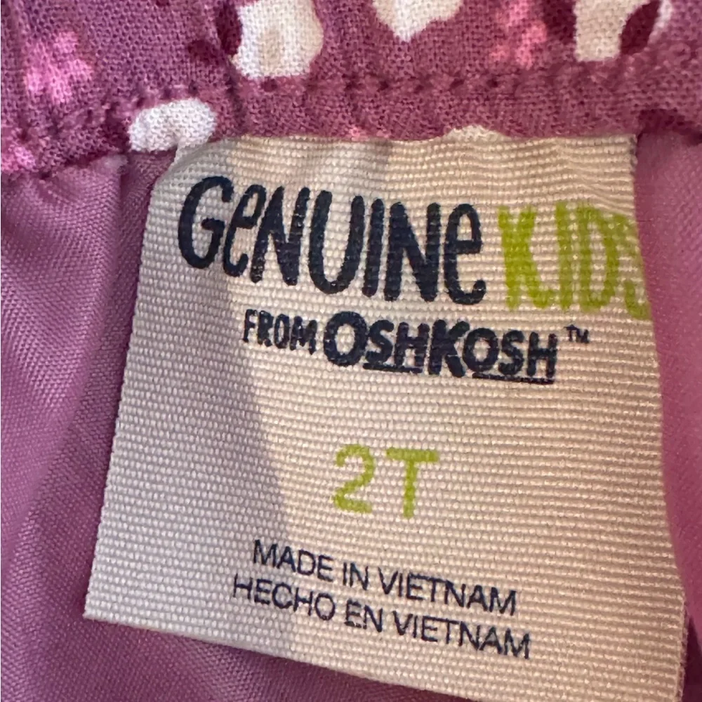 OshKosh B’gosh Purple Floral Skater Skirt Girls 2T NWT Cotton Lace Hem Coastal